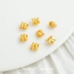 18k Gold Plated Color Preservation Spring Irregular Bead Spacer Handmade DIY Material Beaded Bracelet Bead Jewelry Accessories - Image 5