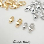 Color-preserving 18K Pack Golden Coil Spring Lobster Clasp Fish Tail Clasp Handmade DIY String Bracelet Necklace Accessories - Image 3