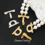 18k Zirconium Inlaid Retro Pearl sweater chain connection buckle handmade beaded diy material bracelet necklace accessories