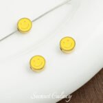 daisy smiley face spacer beads imported stainless steel beads handmade diy beaded material bracelet necklace earring accessories - Image 8