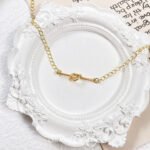 Copper Plated Real Gold Color Preservation Knot Double Hole Pendant Bead Accessories DIY Handmade Bracelet Necklace Bead Jewelry Material - Image 5