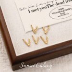 Twist plating real gold 26 English letter pendant handmade diy string bracelet earrings necklace accessories - Image 27