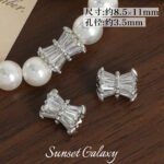 18K Copper Plated Real Gold High Color Retention Zircon Wheel Zirconium Diamond Spacer Beads Handmade DIY Bracelet Necklace Jewelry Accessories Material - Image 26