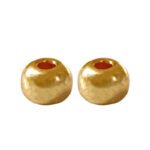 18k gold color gold ball small round bead bag gold spacer DIY jewelry accessories handmade beaded bracelet material - Image 5