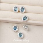 Butterfly Aquamarine Inlaid Zircon Beaded Pendant Handmade DIY Beaded Bracelet Necklace Accessories - Image 7