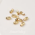 18k gold color retaining hexagonal lantern beads twisted tube beads loose beads handmade DIY string bracelet necklace jewelry accessories - Image 10