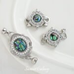 18k thick gold plated color abalone shell pearl necklace closing connection buckle diy handmade beaded bracelet accessories material - Image 2