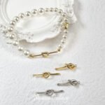 Copper Plated Real Gold Color Preservation Knot Double Hole Pendant Bead Accessories DIY Handmade Bracelet Necklace Bead Jewelry Material - Image 3
