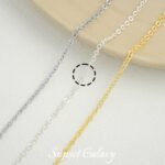 18k gold strong color retention round chain ponytail chain O-shaped chain tail chain handmade diy material bracelet necklace loose chain accessories - Image 10