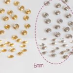 18k real gold color retaining hollow bag golden flower cap bead holder spacer DIY beaded jewelry bracelet spacer accessories - Image 9