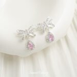 Bow Pendant Double Hanging Real Gold Plating Zirconium Handmade DIY Bracelet Necklace Beaded Beaded Jewelry Accessories Material - Image 7