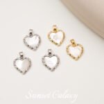 18K gold love white shell white butterfly shell pendant accessories diy handmade beaded pearl bracelet necklace jewelry materials - Image 4