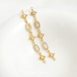 Copper Plated Gold Double Hanging Zirconium Drill Chain Handmade DIY Bracelet Necklace Earrings Beaded Beaded Jewelry Accessories Material - Image 6