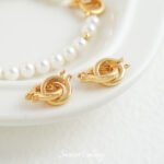 Double Round Coil Connection Buckle Plated Real Gold Color Preservation Handmade DIY Bead Bracelet Necklace Beaded Jewelry Accessories Material - Image 5