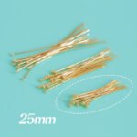 Fadeless Copper Plated 18K True Gold Color Round Head Needle Ball Needle Color Represent DIY Earrings Basic Accessories Handmade Beaded Material - Image 5