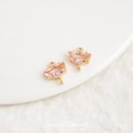 Real Gold Plated Zircon Half Moon Double Hanging Umbrella Beads Handmade DIY Bracelet Necklace Earrings Beaded Jewelry Accessories Material - Image 6