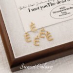 Twist plating real gold 26 English letter pendant handmade diy string bracelet earrings necklace accessories - Image 10