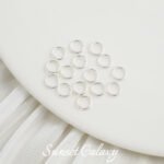 aquamaric zircon beads round beads handmade beaded diy material necklace pendant bracelet silver plated jewelry accessories - Image 11