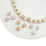 copper plated real gold color retaining zircon wheel zircon diamond beads diy handmade bracelet necklace beaded material beads accessories - Image 4