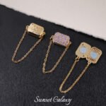 18k full inlaid zircon square safety magnetic absorption tail buckle handmade beaded diy material bracelet necklace jewelry accessories - Image 4