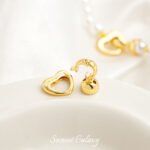 Love round bead closing connection buckle real gold plating color preserving handmade DIY bracelet necklace beaded loose beads accessories material - Image 3