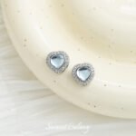 Silver-plated Inlaid Aquamarus Beaded Pendant Handmade DIY Beaded Bracelet Necklace Earrings Headwear Accessories - Image 16