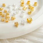 Tee Pendant Beaded Copper Plated Real Gold Carved Beads Handmade DIY Bracelet Necklace Beaded Beaded Accessories Material - Image 4