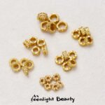 New Year's Sand Gold Inlaid Zircon Bead Shapes Spacers Scattered Beads Handmade DIY Beaded Bracelet Jewelry Accessories - Image 3