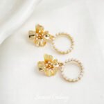 Color-retaining gold-plated pearl wreath inlaid with zirconium connection buckle handmade DIY bracelet necklace loose beads beaded material accessories - Image 5