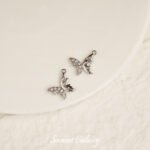 Butterfly with diamond pendant gold plated high color diy handmade bracelet necklace loose beads beaded jewelry accessories material - Image 6