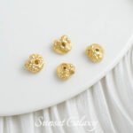 18k gold plated lava half wrap ring shaped baroque beads handmade diy bracelet necklace beaded accessories material - Image 6