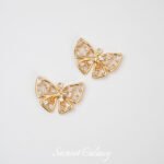 18K Gold Color-preserving Zirconium Cut Out Butterfly Pendant Loose Beads diy Handmade Beaded Earrings Bracelet NecKlace Jewelry Accessories - Image 6