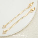 18k Butterfly Star Full Zirconium Coil Chain Lobster Buckle Extended Chain Handmade DIY Beaded Material Necklace Bracelet Accessories - Image 9