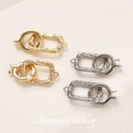 18k gold color baroque square pearl finishing connection button handmade diy beaded necklace accessories - Image 3