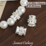 18K Copper Plated Real Gold High Color Retention Zircon Wheel Zirconium Diamond Spacer Beads Handmade DIY Bracelet Necklace Jewelry Accessories Material - Image 9