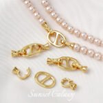 18k Electroplated Real Gold Finishing Connection Pig Nose Buckle Head Handmade diy Beaded Bracelet Necklace Jewelry Accessories - Image 3