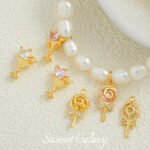 [party] lollipop ice cream zircon pendant 18k color retention handmade diy beaded material bracelet accessories - Image 2