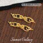 Strong Color Retention 18K Gold-Plated Twist Button Eye Needle Chain Handmade DIY Beaded Bracelet Necklace Jewelry Accessories Material - Image 6