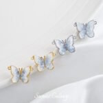 Little Red Riding Book with Oil Dropping Butterfly Pendant Plated Real Gold Handmade DIY Bracelet Necklace Beaded Beaded Accessories Material - Image 4