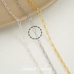 14k18k Real Gold Plated Flat Round Tassel Chain O-Chain Handmade DIY Beaded Accessories Bracelet Necklace Jewelry Material - Image 13