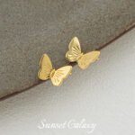 18k gold-plated silver color zircon shell butterfly double hanging beaded handmade diy material bracelet necklace jewelry accessories - Image 6