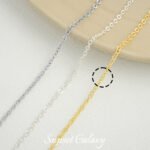 18k gold strong color retention round chain ponytail chain O-shaped chain tail chain handmade diy material bracelet necklace loose chain accessories - Image 9