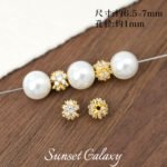 18K Gold-Plated Silver Color-Preserving Crystal Pearl Spacer Beads Loose Beads Handmade DIY Beaded Bracelet Necklace Jewelry Accessories Material - Image 6