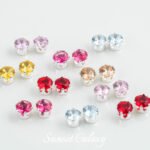 Card 5 Round Zirconium Silver Bottom Claw Diamond Zircon Claw Diamond Silver Beaded Handmade DIY Material Bracelet Necklace Accessories - Image 4