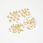 Color-preserving 18K Gold Flower Cross-cut Beaded Melon Pattern Beads Handmade DIY Beaded Bracelet Necklace Earrings Accessories - Image 10