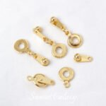 14k18k bag gold color retaining finish connection button handmade diy beaded bracelet necklace jewelry accessories - Image 6