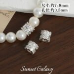 18K Copper Plated Real Gold High Color Retention Zircon Wheel Zirconium Diamond Spacer Beads Handmade DIY Bracelet Necklace Jewelry Accessories Material - Image 22