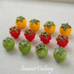 Imported Lampwork Glass Ins Fruit Pulp Raspberry Blueberry Tomato Handmade DIY Beaded Bracelet Necklace Earrings Material - Image 4