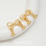 Bow tie finish connection buckle real gold plated color retaining Ot buckle handmade DIY bracelet necklace beads material accessories - Image 6