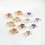 Copper Plated Real Gold Color Preservation Love Double Hanging Beads Handmade DIY Bracelet Necklace Beaded Beaded Jewelry Accessories Material - Image 5